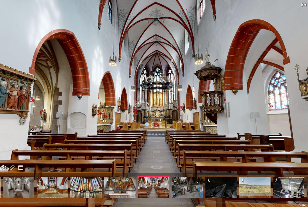 Basilika Bingen als 3D-Modell im Digitalen Zwilling